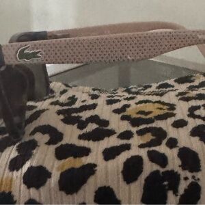 Lacoste Tan and Black Leopard Shoulder Bag